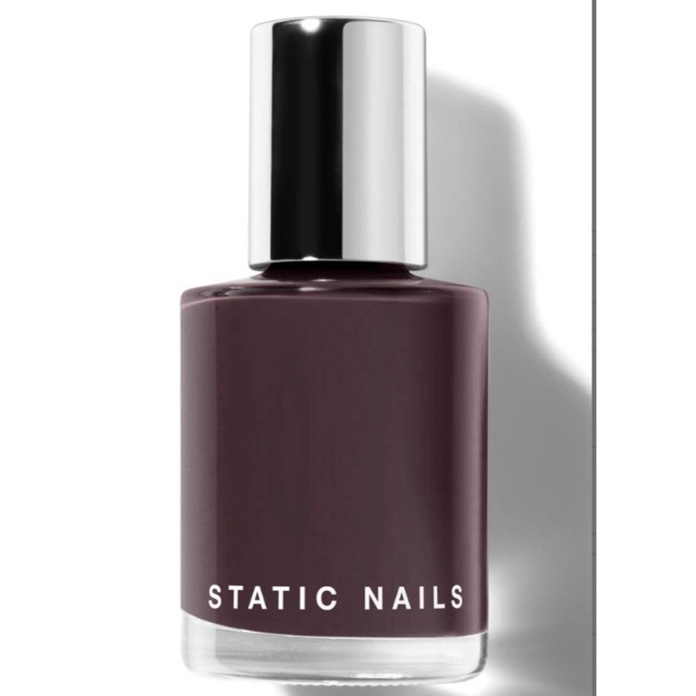 Static Nails Liquid Glass‎ Nail Lacquer Full Coverage 12ml .41oz FIG deep Purple
